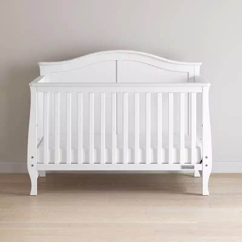Lit de bébé convertible 4-en-1, se transforme en lit de jour, lit de tout-petit et lit double, 3 positions de matelas, finition sans danger pour bébé