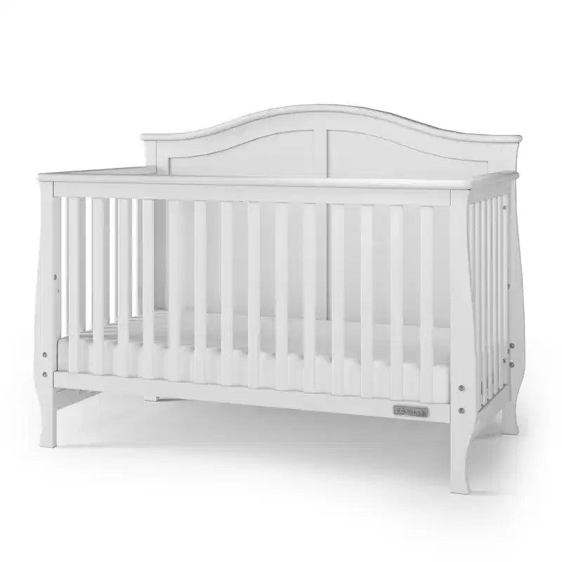 Lit de bébé convertible 4-en-1, se transforme en lit de jour, lit de tout-petit et lit double, 3 positions de matelas, finition sans danger pour bébé