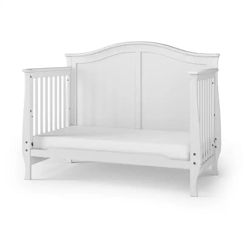 Lit de bébé convertible 4-en-1, se transforme en lit de jour, lit de tout-petit et lit double, 3 positions de matelas, finition sans danger pour bébé