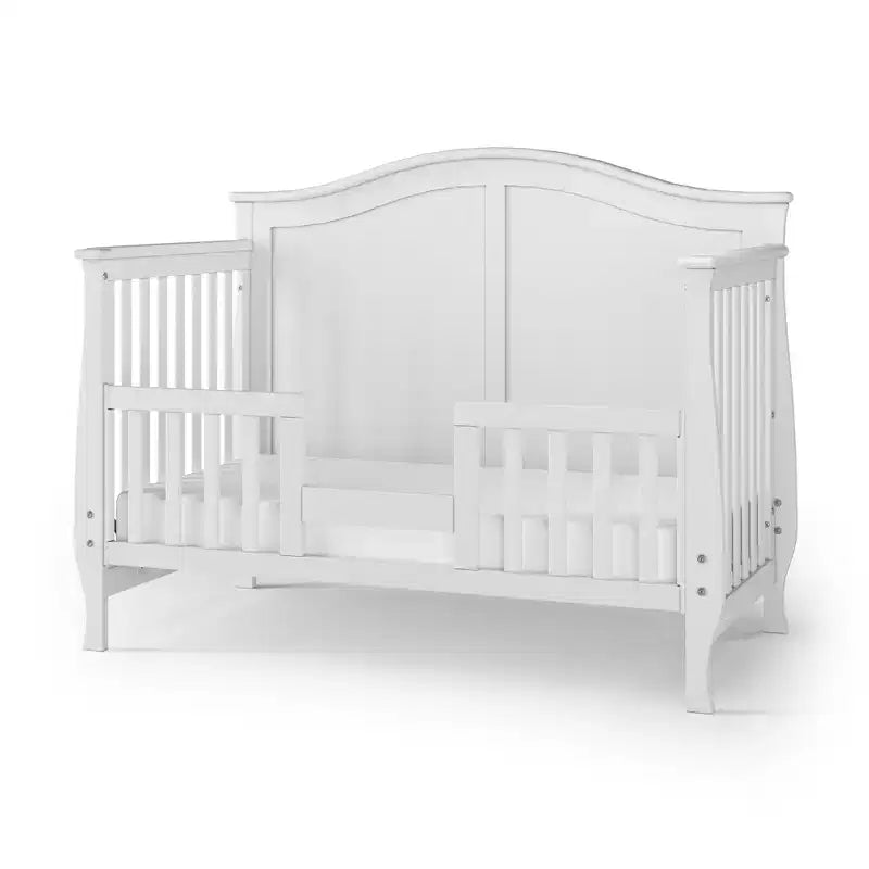 Lit de bébé convertible 4-en-1, se transforme en lit de jour, lit de tout-petit et lit double, 3 positions de matelas, finition sans danger pour bébé