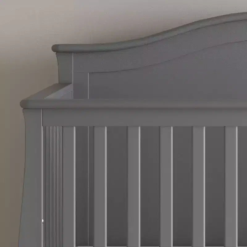 Lit de bébé convertible 4-en-1, se transforme en lit de jour, lit de tout-petit et lit double, 3 positions de matelas, finition sans danger pour bébé