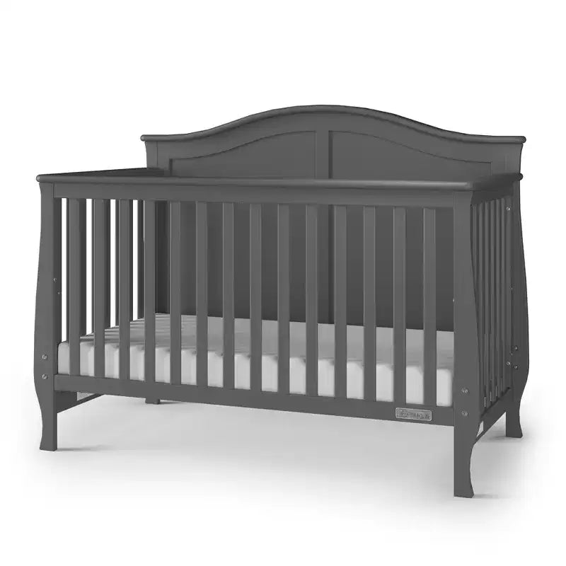 Lit de bébé convertible 4-en-1, se transforme en lit de jour, lit de tout-petit et lit double, 3 positions de matelas, finition sans danger pour bébé