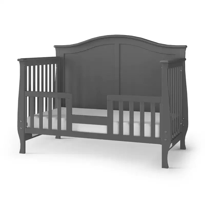 Lit de bébé convertible 4-en-1, se transforme en lit de jour, lit de tout-petit et lit double, 3 positions de matelas, finition sans danger pour bébé