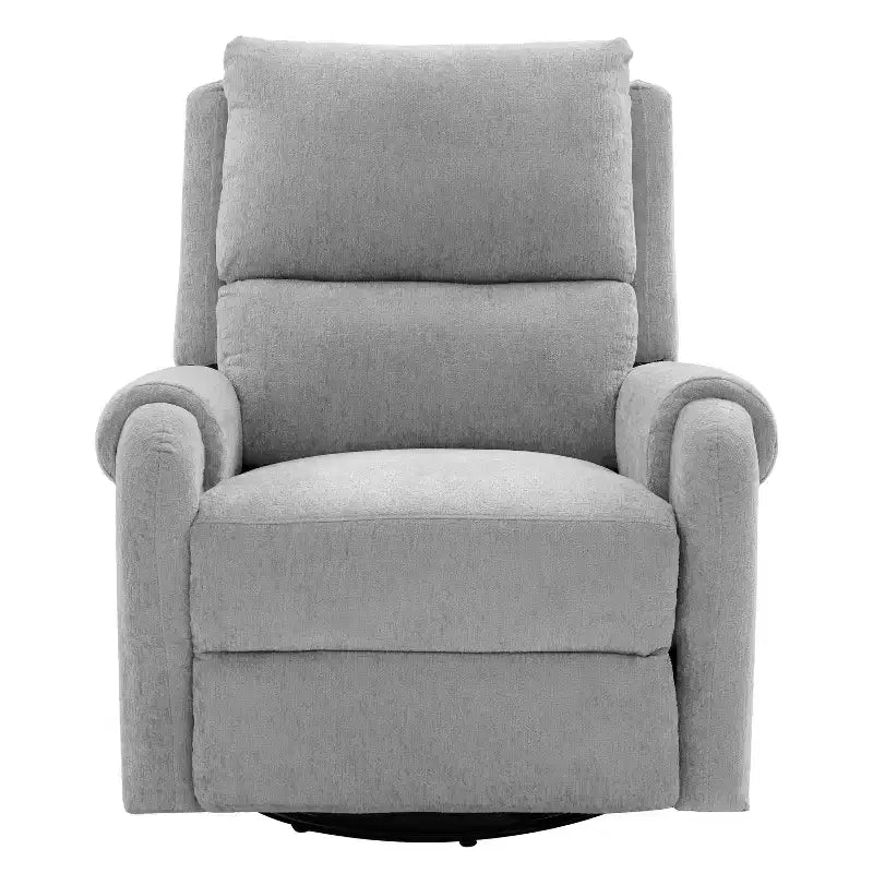 Fauteuil inclinable de massage en chenille pivotant et berçant moderne