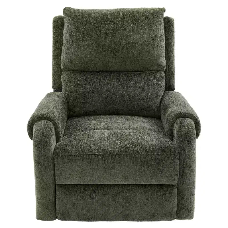 Fauteuil inclinable de massage en chenille pivotant et berçant moderne