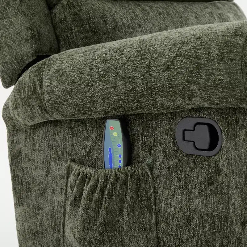 Fauteuil inclinable de massage en chenille pivotant et berçant moderne
