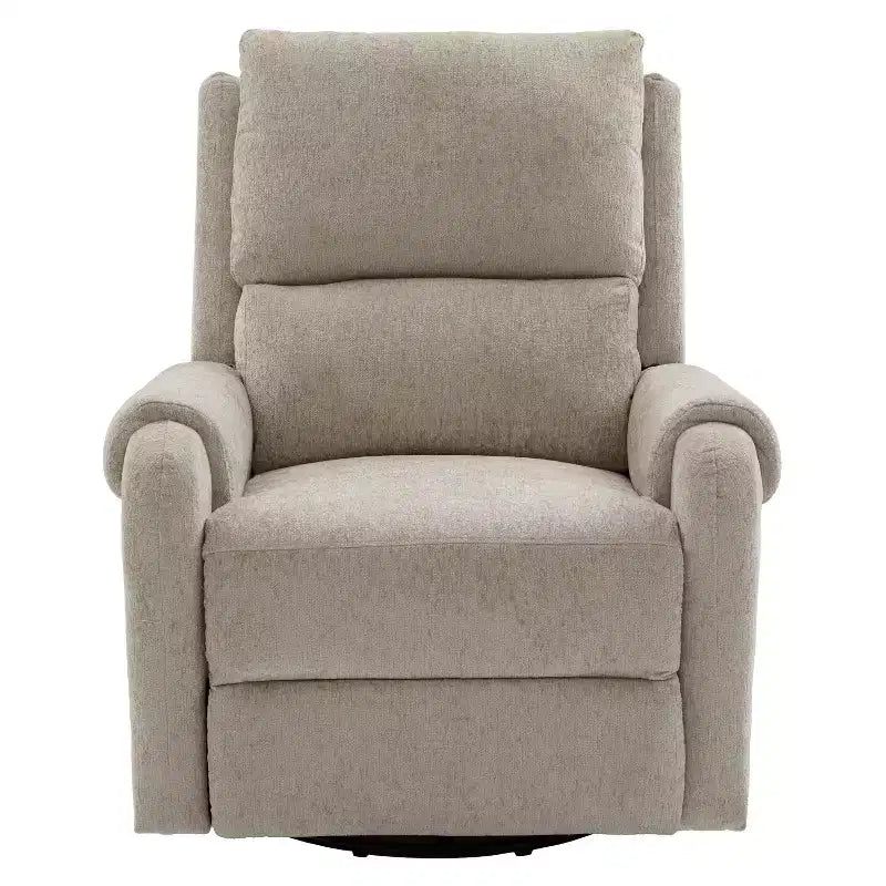 Fauteuil inclinable de massage en chenille pivotant et berçant moderne