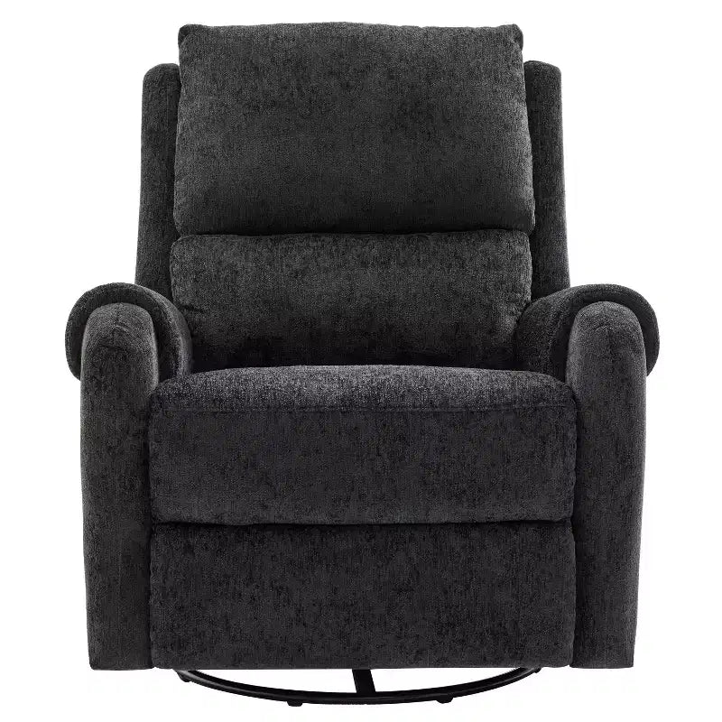Fauteuil inclinable de massage en chenille pivotant et berçant moderne