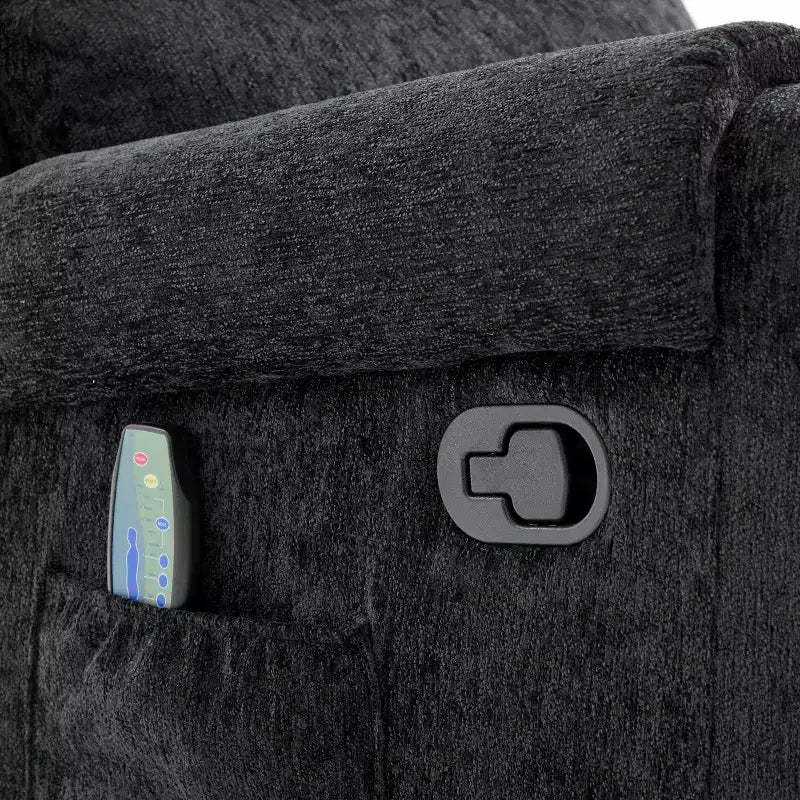 Fauteuil inclinable de massage en chenille pivotant et berçant moderne