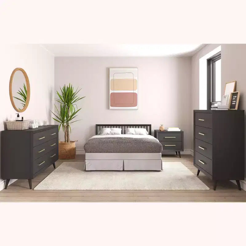 Commode double à 6 tiroirs pour chambre de bébé ou d'enfant, kit anti-basculement inclus, finition non toxique sans danger pour bébé