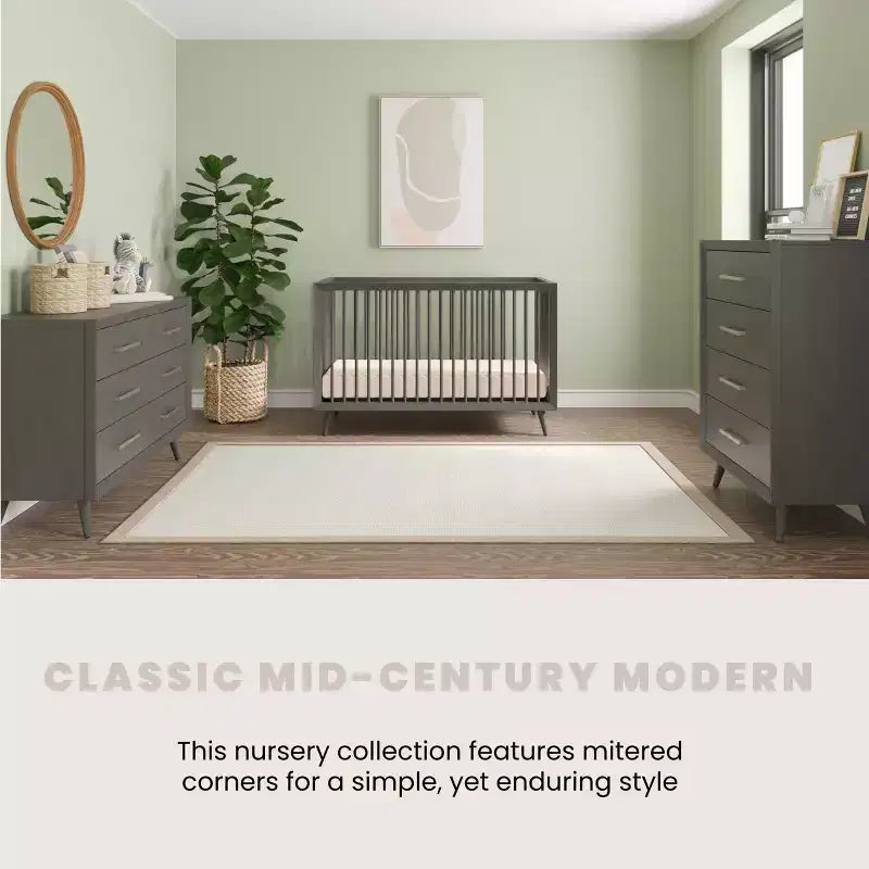 Commode double à 6 tiroirs pour chambre de bébé ou d'enfant, kit anti-basculement inclus, finition non toxique sans danger pour bébé