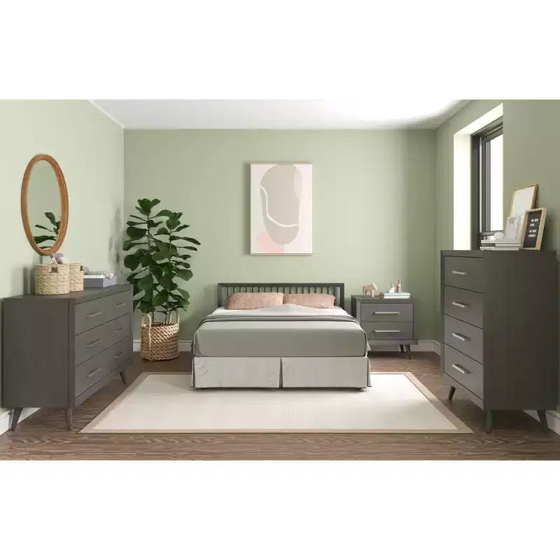 Commode double à 6 tiroirs pour chambre de bébé ou d'enfant, kit anti-basculement inclus, finition non toxique sans danger pour bébé