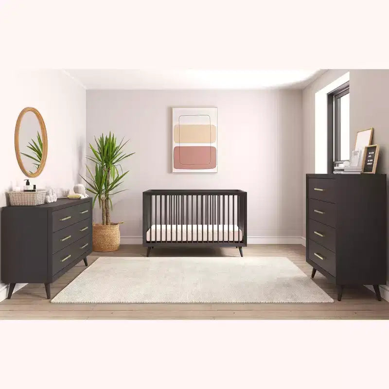 Commode double à 6 tiroirs pour chambre de bébé ou d'enfant, kit anti-basculement inclus, finition non toxique sans danger pour bébé