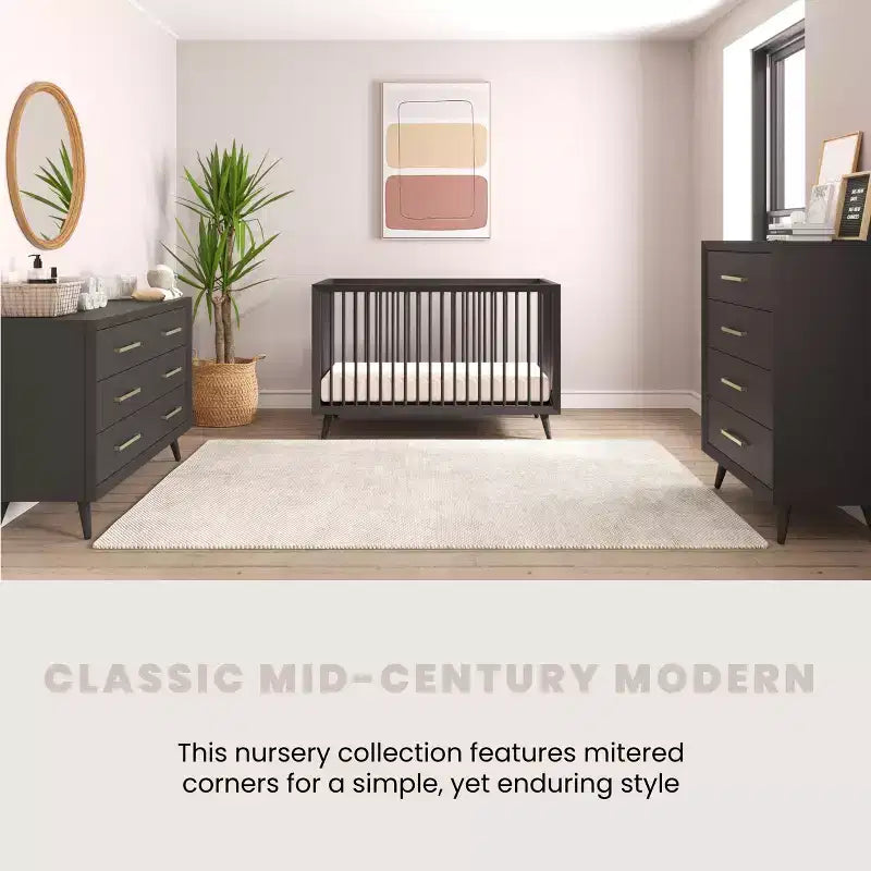 Commode double à 6 tiroirs pour chambre de bébé ou d'enfant, kit anti-basculement inclus, finition non toxique sans danger pour bébé
