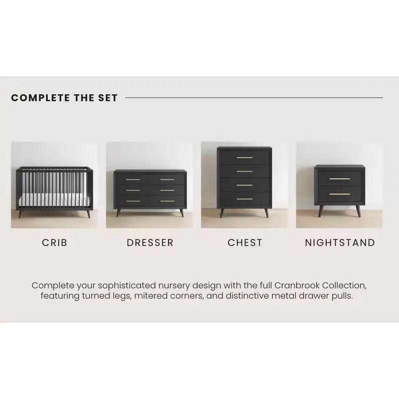 Commode double à 6 tiroirs pour chambre de bébé ou d'enfant, kit anti-basculement inclus, finition non toxique sans danger pour bébé