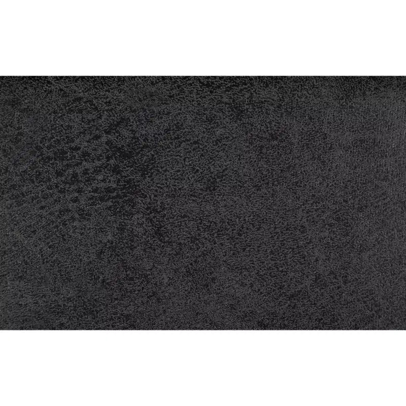 Banc ottoman étroit de 27 pouces de style milieu de siècle en similicuir vegan noir vieilli
