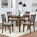 sumyeg 5 Piece Wooden Dining Table Set with 4 Chairs for Kitchen or Dining Room