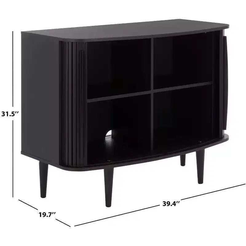 Buffet Compact à Portes Coulissantes, Noyer