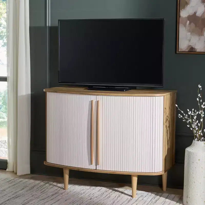 Buffet Compact à Portes Coulissantes, Noyer