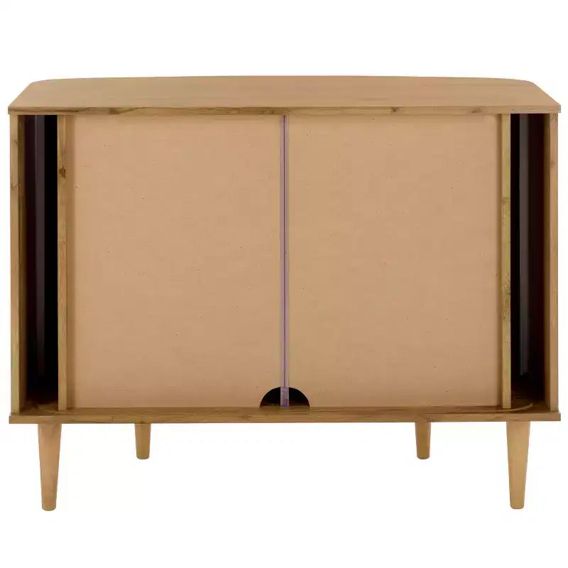 Buffet Compact à Portes Coulissantes, Noyer