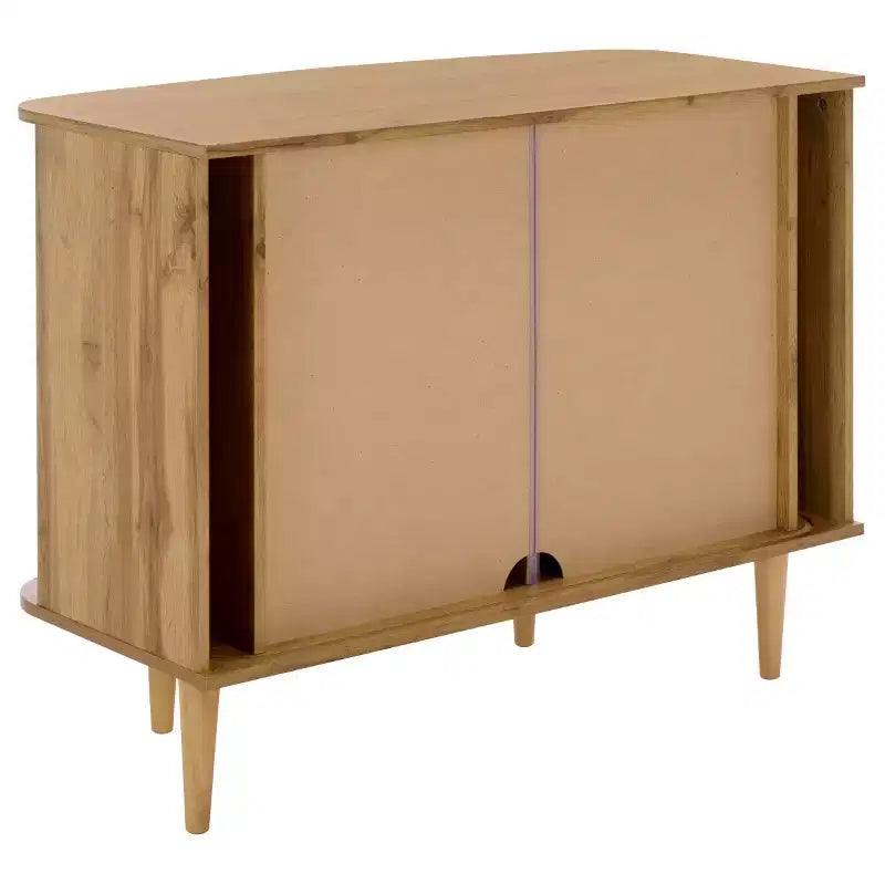 Buffet Compact à Portes Coulissantes, Noyer