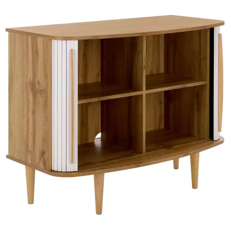 Buffet Compact à Portes Coulissantes, Noyer