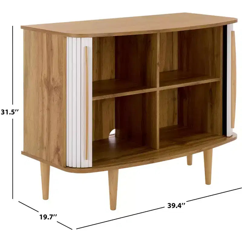 Buffet Compact à Portes Coulissantes, Noyer