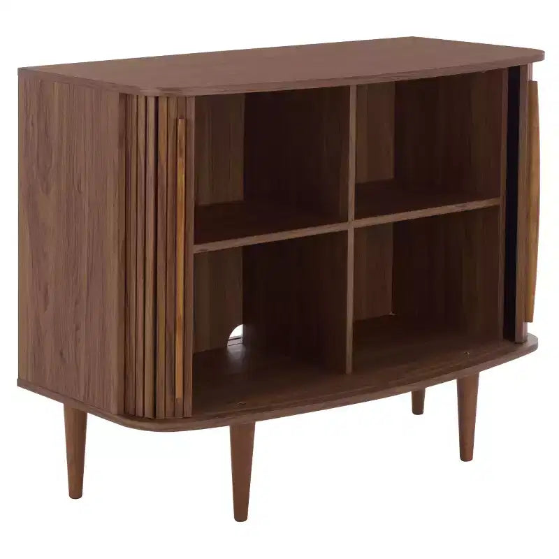 Buffet Compact à Portes Coulissantes, Noyer