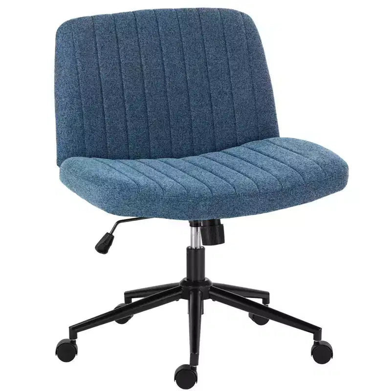 Chaise de bureau sans accoudoirs à roulettes remplaçables et piètement fixe pour coiffeuse
