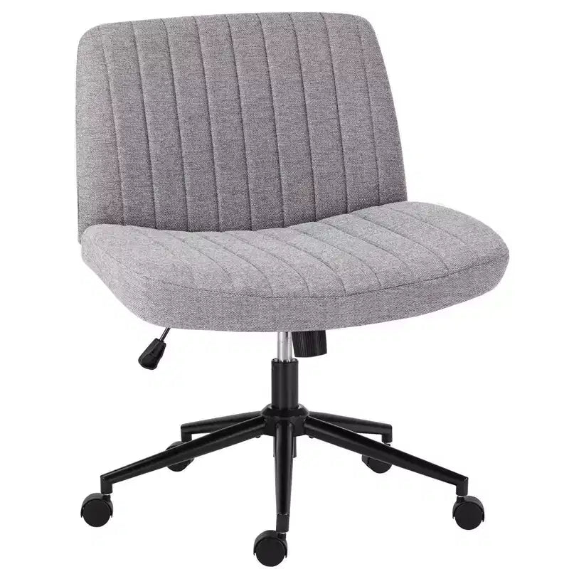 Chaise de bureau sans accoudoirs à roulettes remplaçables et piètement fixe pour coiffeuse