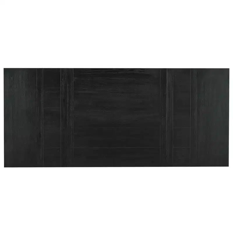 Ensemble de salle à manger extensible de ferme pour 6 personnes, table de cuisine rectangulaire en bois massif avec rallonge amovible, 4 chaises rembourrées et banc