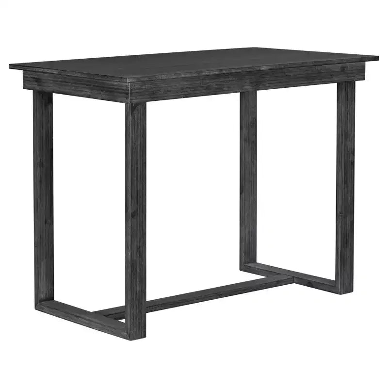 Ensemble de salle à manger 5 pièces à hauteur de comptoir pour 4 personnes, ensemble table de bar en bois de style ferme avec 4 chaises rembourrées pour petits espaces