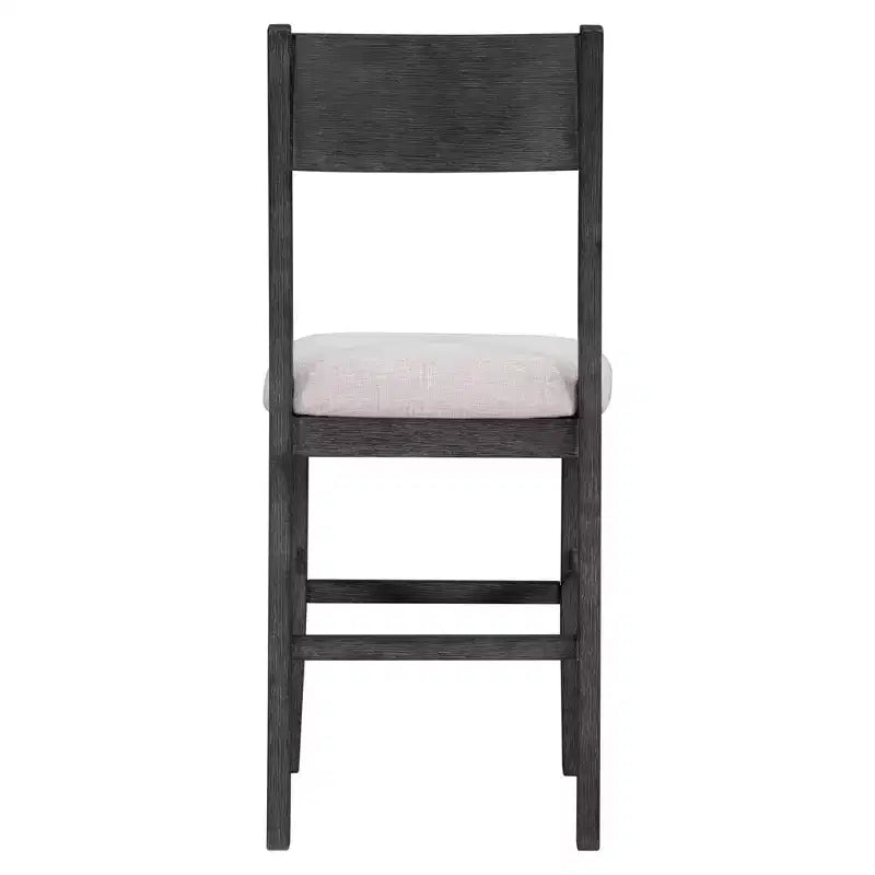 Ensemble de salle à manger 5 pièces à hauteur de comptoir pour 4 personnes, ensemble table de bar en bois de style ferme avec 4 chaises rembourrées pour petits espaces