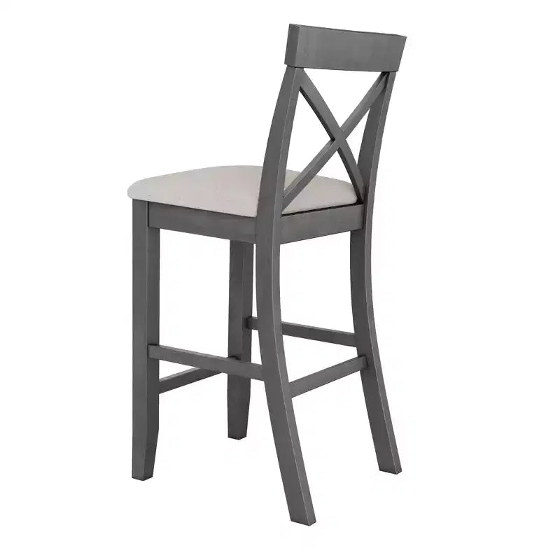 Ensemble de 3 pièces table de salle à manger hauteur de bar en bois, coin repas rectangulaire de style ferme avec 2 chaises pour petits espaces
