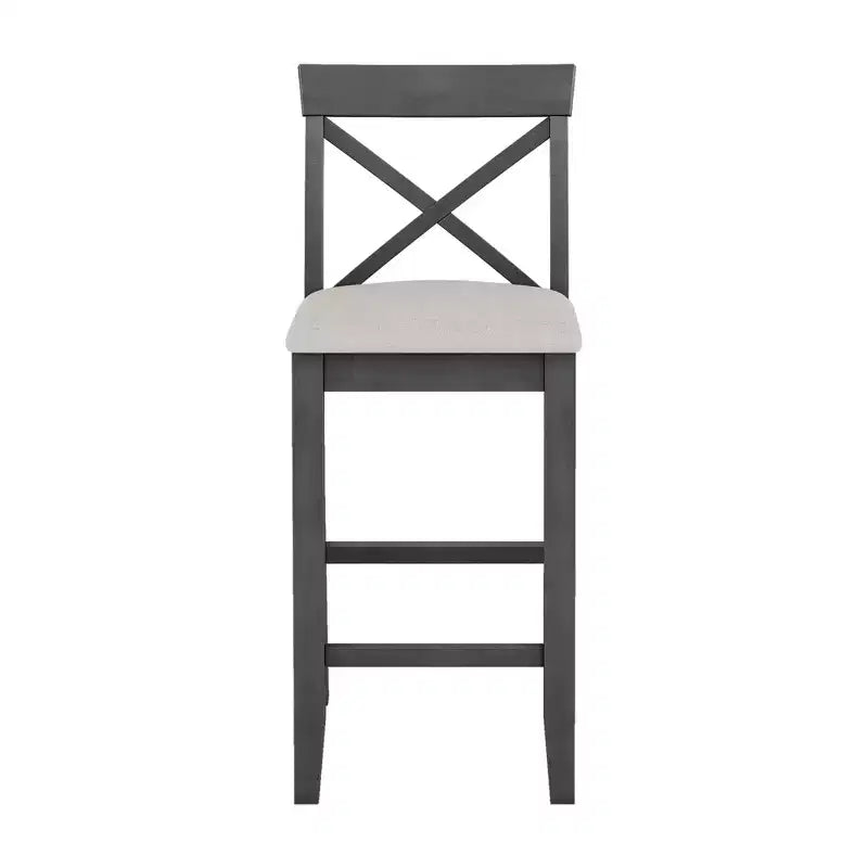 Ensemble de 3 pièces table de salle à manger hauteur de bar en bois, coin repas rectangulaire de style ferme avec 2 chaises pour petits espaces
