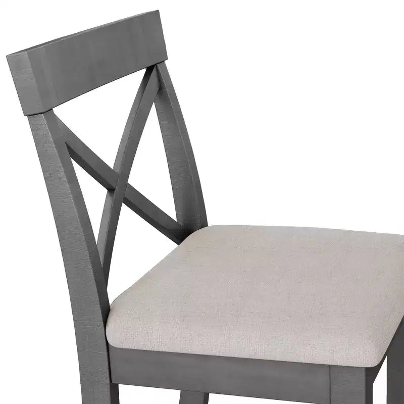 Ensemble de 3 pièces table de salle à manger hauteur de bar en bois, coin repas rectangulaire de style ferme avec 2 chaises pour petits espaces
