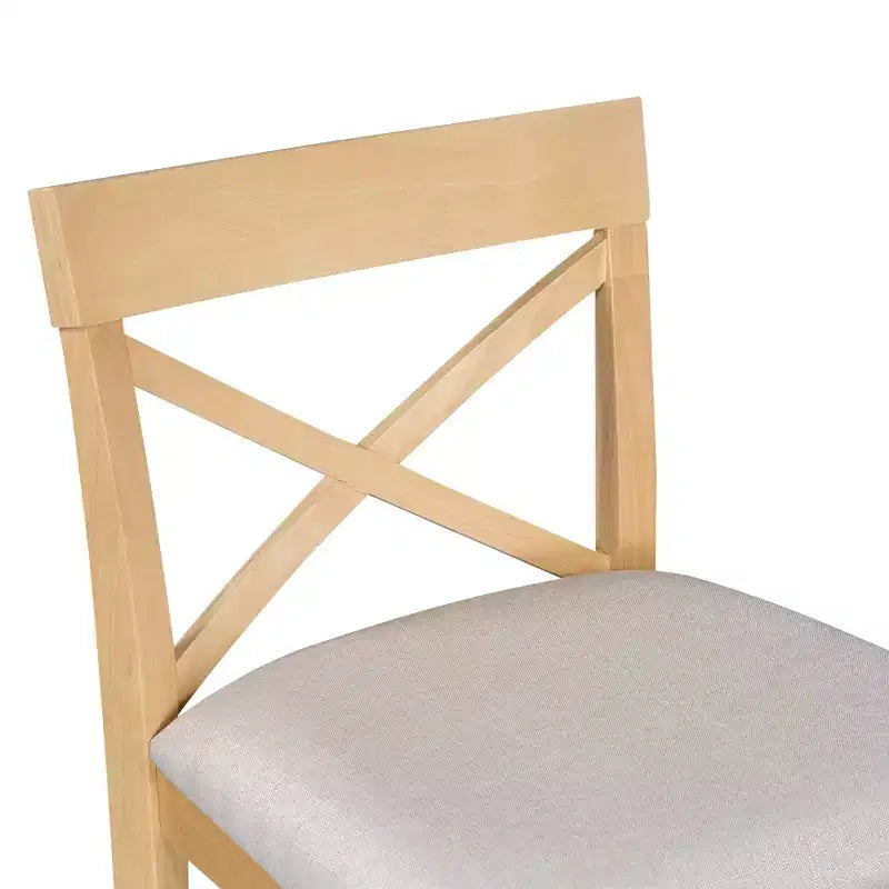 Ensemble de 3 pièces table de salle à manger hauteur de bar en bois, coin repas rectangulaire de style ferme avec 2 chaises pour petits espaces