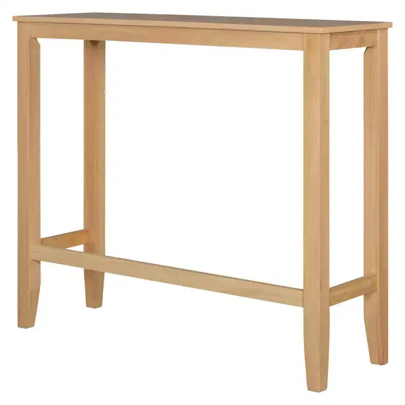 Ensemble de 3 pièces table de salle à manger hauteur de bar en bois, coin repas rectangulaire de style ferme avec 2 chaises pour petits espaces