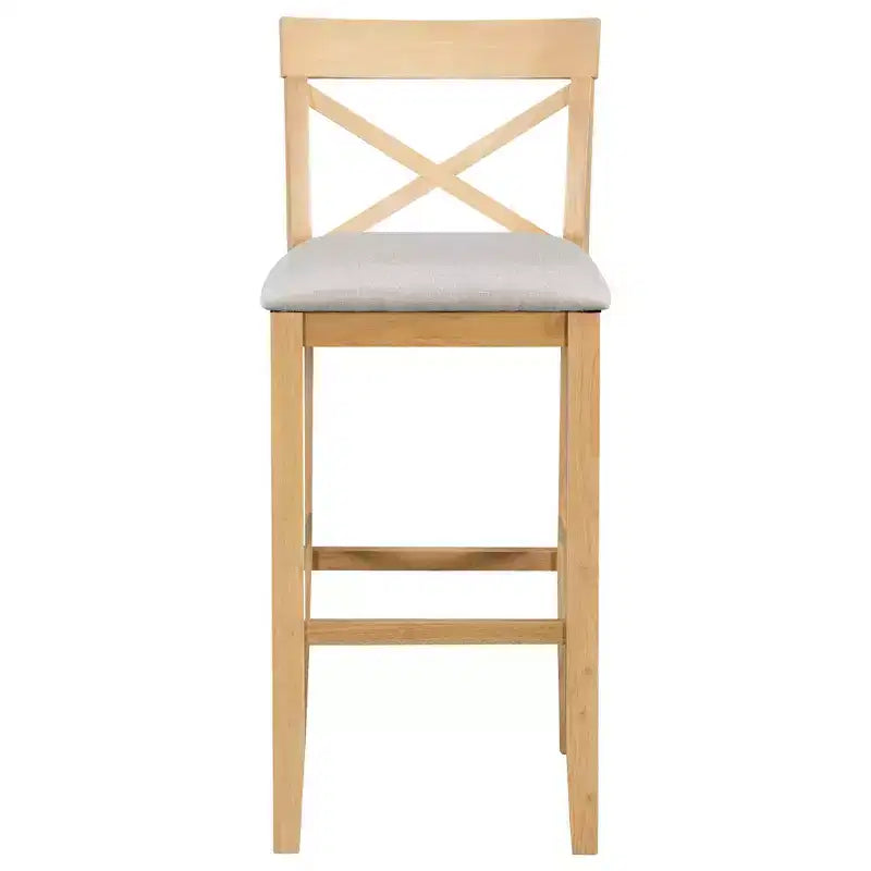 Ensemble de 3 pièces table de salle à manger hauteur de bar en bois, coin repas rectangulaire de style ferme avec 2 chaises pour petits espaces