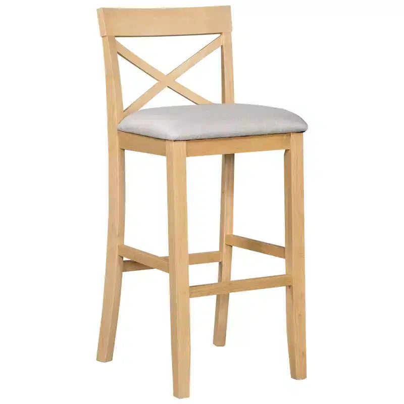Ensemble de 3 pièces table de salle à manger hauteur de bar en bois, coin repas rectangulaire de style ferme avec 2 chaises pour petits espaces