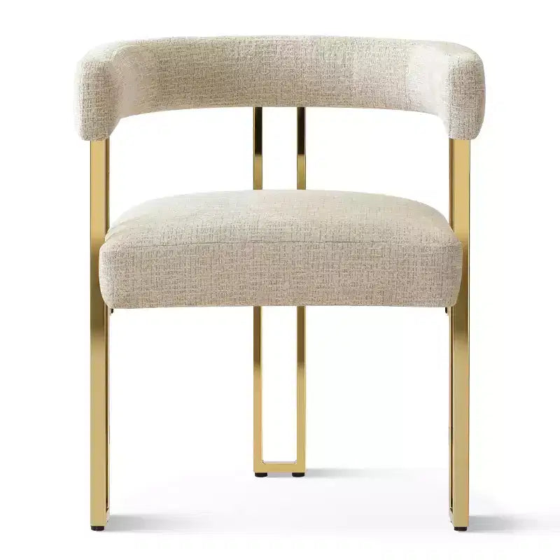 Ensemble de salle à manger extensible 47-83 pour 6 personnes, table en bois naturel et 6 chaises de salle à manger en chenille rembourrée avec pieds en métal-Panipeachy