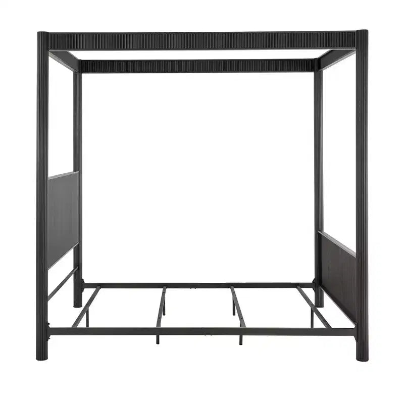 Chambre à coucher complète Shirley (lit et tables de chevet) – Noir – iNSPIREQ