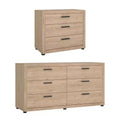 Tvilum, Mira 2-Piece Bedroom Set - 6 Drawer Double Dresser And Chest, Jackson Hickory