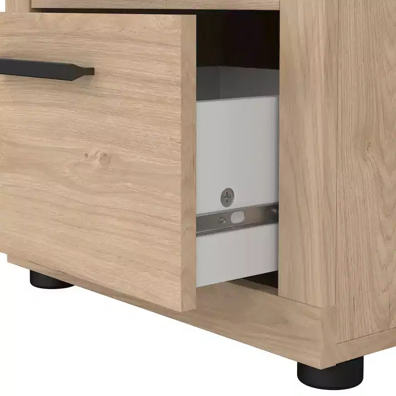 Tvilum, Ensemble de chambre Mira 2 pièces – Commode double 6 tiroirs et chiffonnier, Jackson Hickory