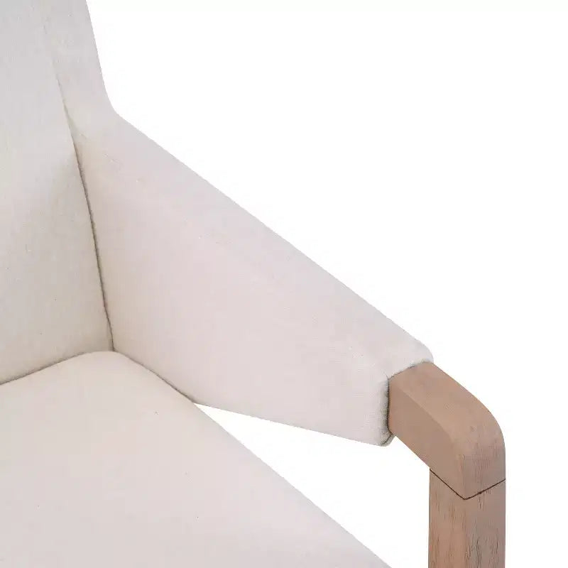 Christopher Knight Home Lindiwe – Ensemble de salle à manger moderne 7 pièces en bois d'hévéa avec table rectangulaire et revêtement en lin