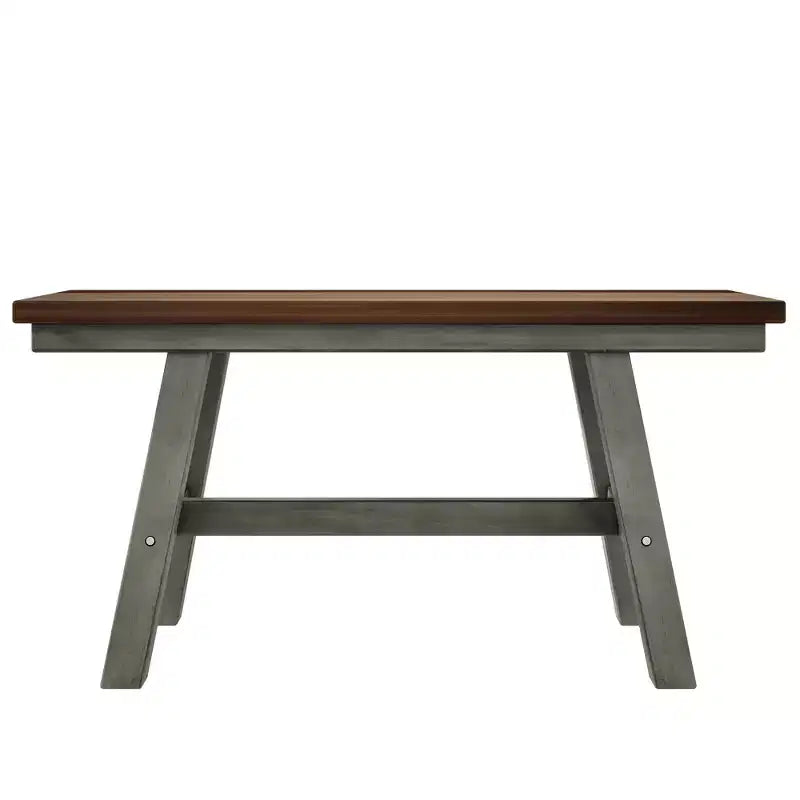 Ensemble de table à manger en bois de ferme 6 pièces avec longue banquette et 4 chaises de salle à manger - ModernLuxe