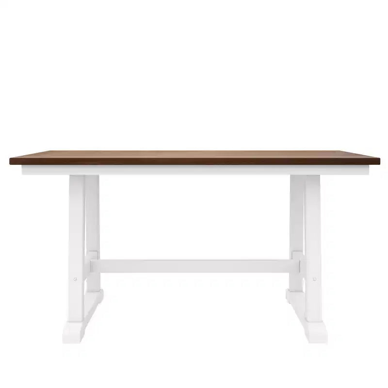 Ensemble de table à manger en bois de ferme 6 pièces avec longue banquette et 4 chaises de salle à manger - ModernLuxe