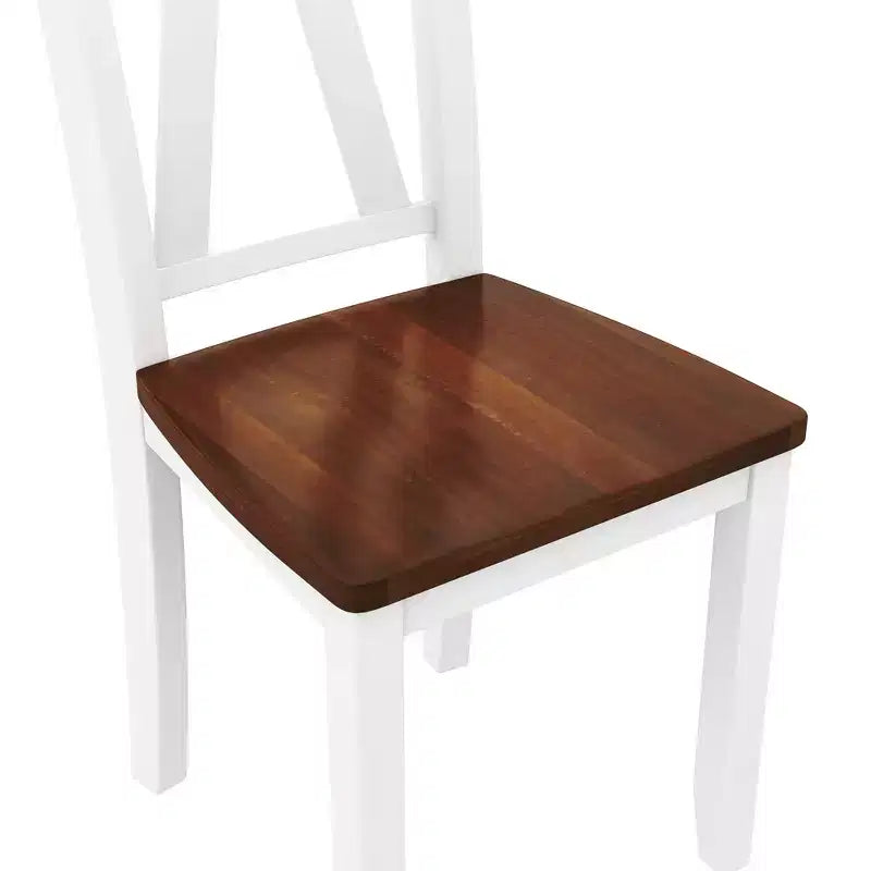 Ensemble de table à manger en bois de ferme 6 pièces avec longue banquette et 4 chaises de salle à manger - ModernLuxe