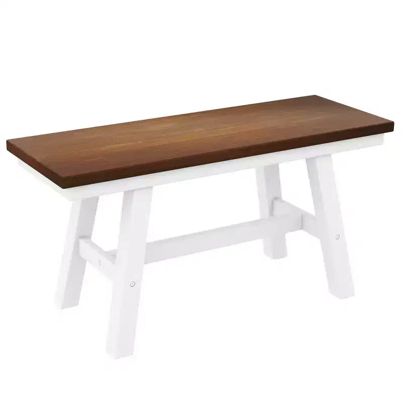 Ensemble de table à manger en bois de ferme 6 pièces avec longue banquette et 4 chaises de salle à manger - ModernLuxe