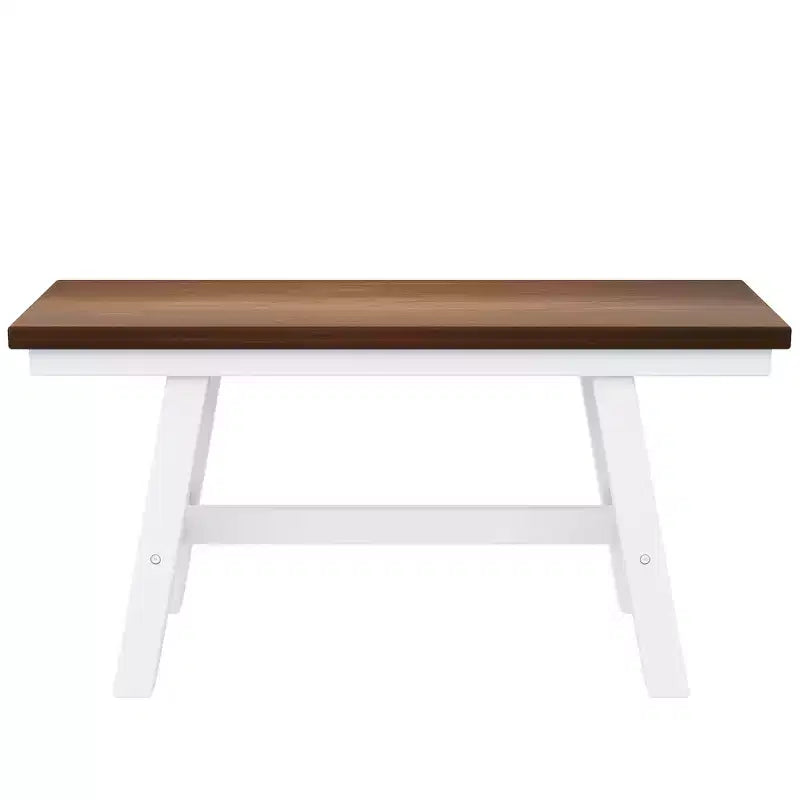 Ensemble de table à manger en bois de ferme 6 pièces avec longue banquette et 4 chaises de salle à manger - ModernLuxe